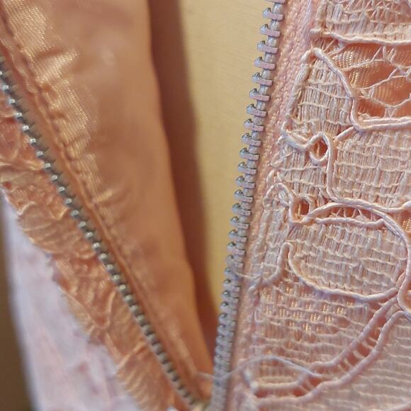 VTG Prom or Wedding dress illusion Bombshell Wiggle Union made VLV 50s 60s - Picture 5 of 12